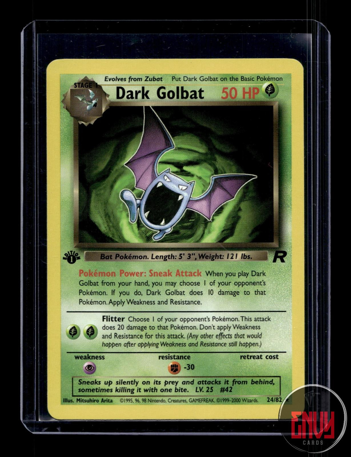 Dark Golbat Lightly Played 24/82 Rare Team Rocket Pokemon 1st Edition