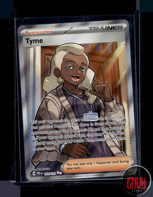 Tyme Near Mint 143/131 Ultra Rare Prismatic Evolutions Pokemon