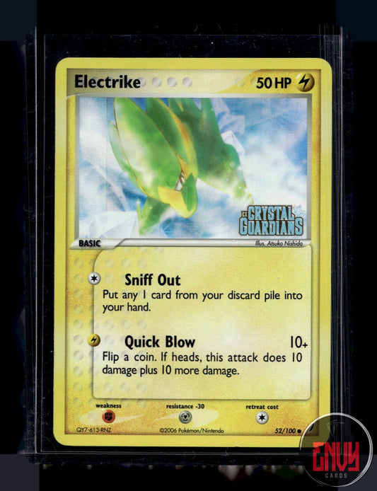 Electrike Moderately Played 52/100 Common Crystal Guardians Pokemon Reverse Holo