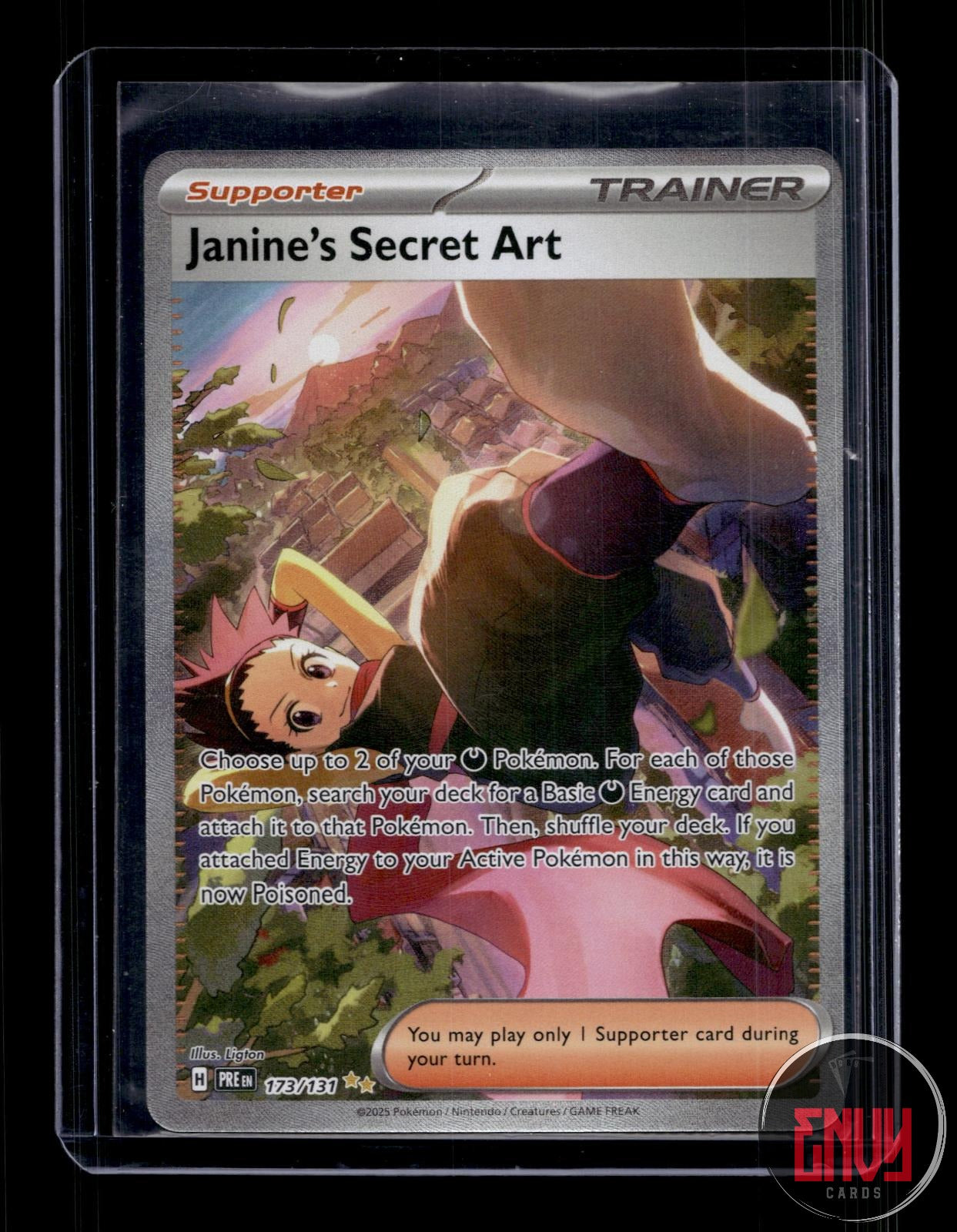 Janine's Secret Art NM 173/131 Prismatic Evolutions Pokemon Holo