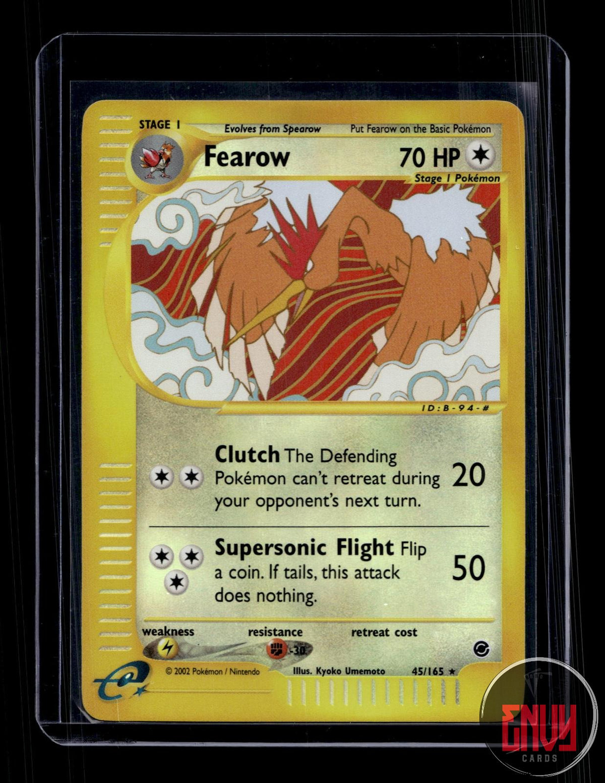 Fearow Near Mint 45/165 Rare Expedition Base Set Pokemon Reverse Holo