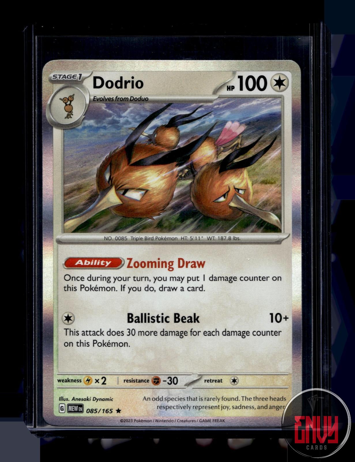 Dodrio Near Mint 085/165 Rare 151 Pokemon Holo