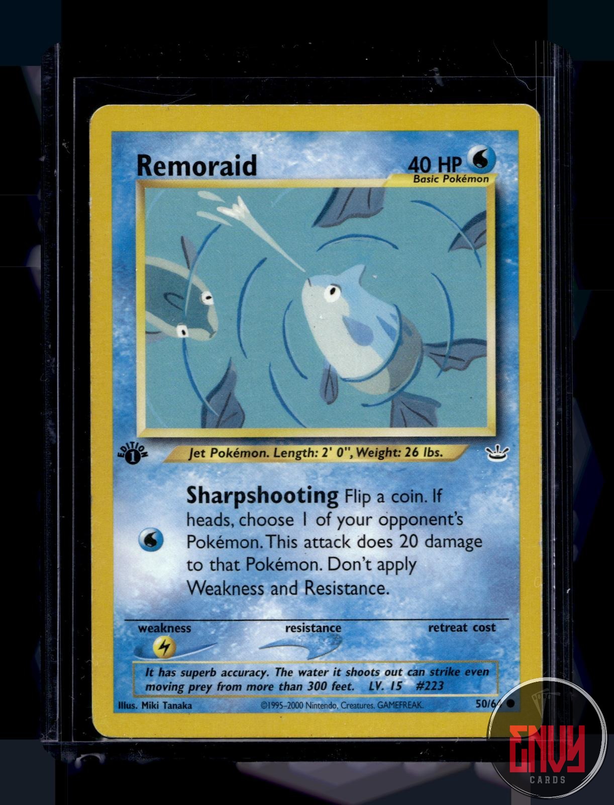 Remoraid Moderately Played 50/64 Common Neo Revelation Pokemon 1st Edition