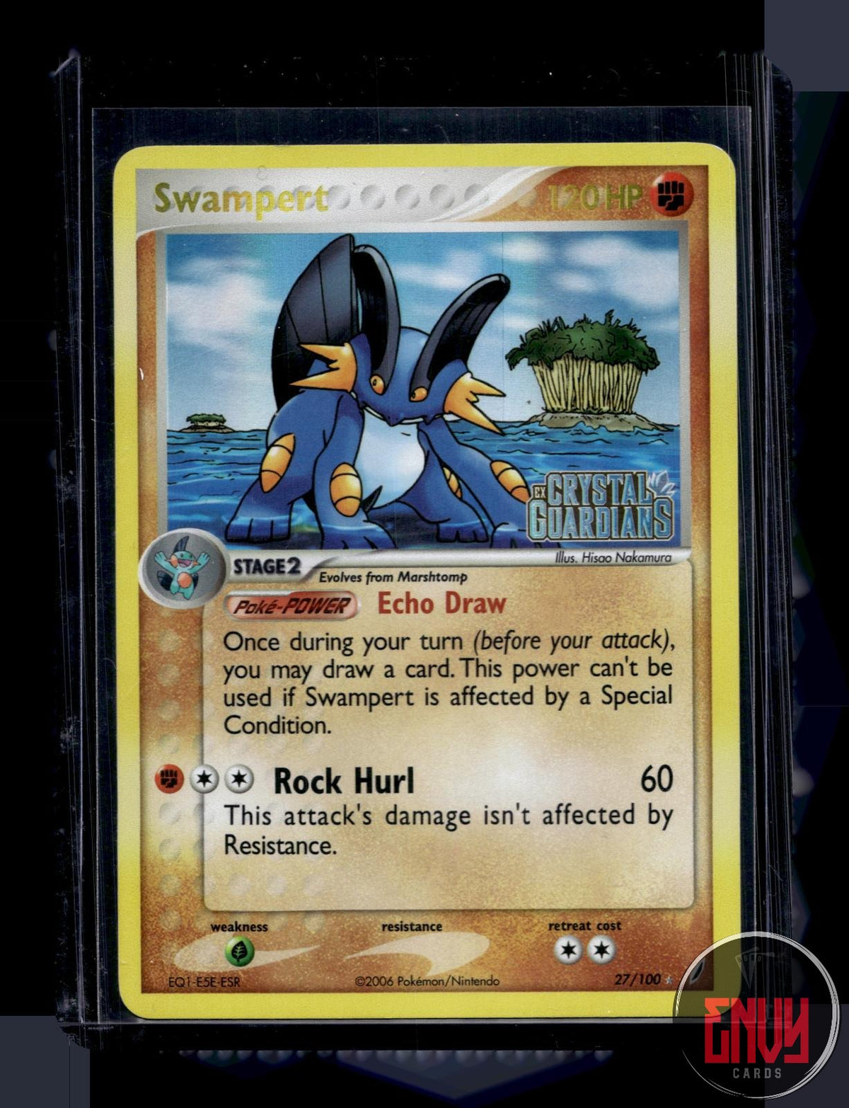 Swampert MP 27/100 R Crystal Guardians Pokemon Reverse Holo