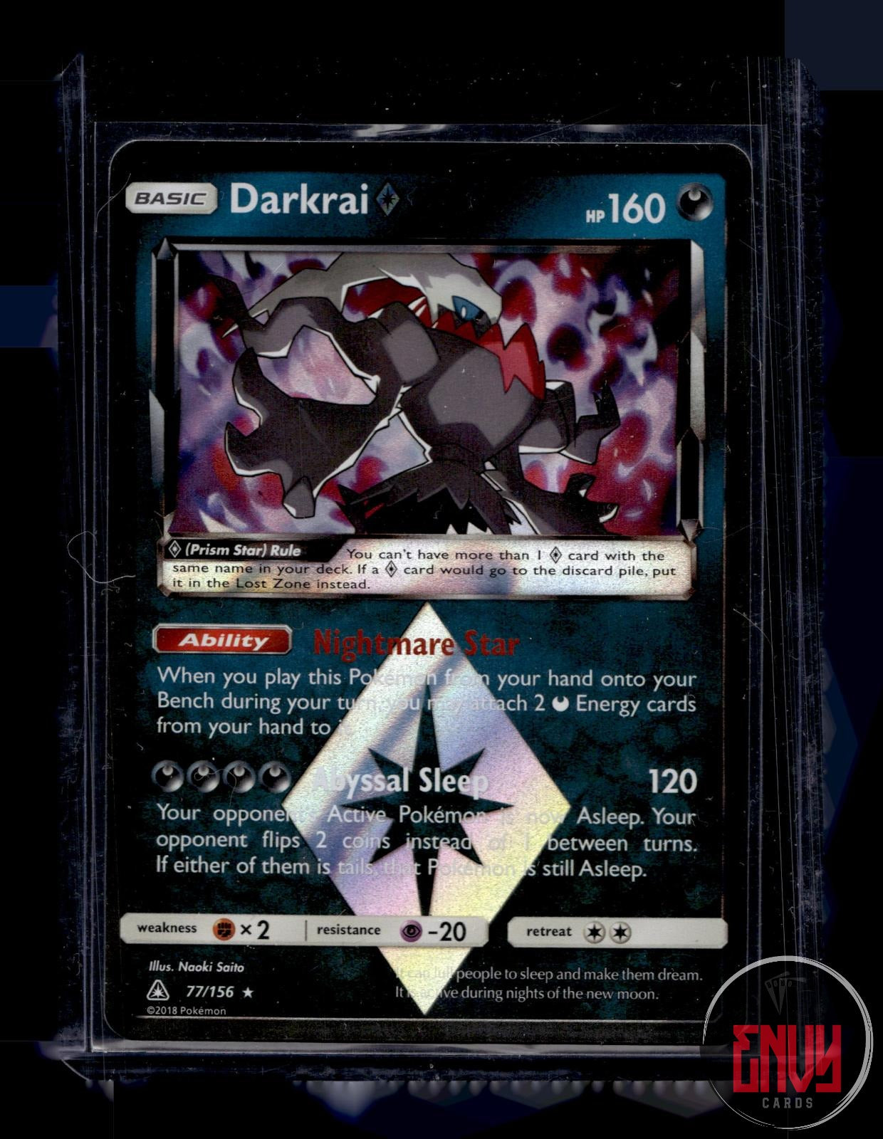 Darkrai ◇ Lightly Played 77/156 Prism Star Rare Ultra Prism Pokemon Holo