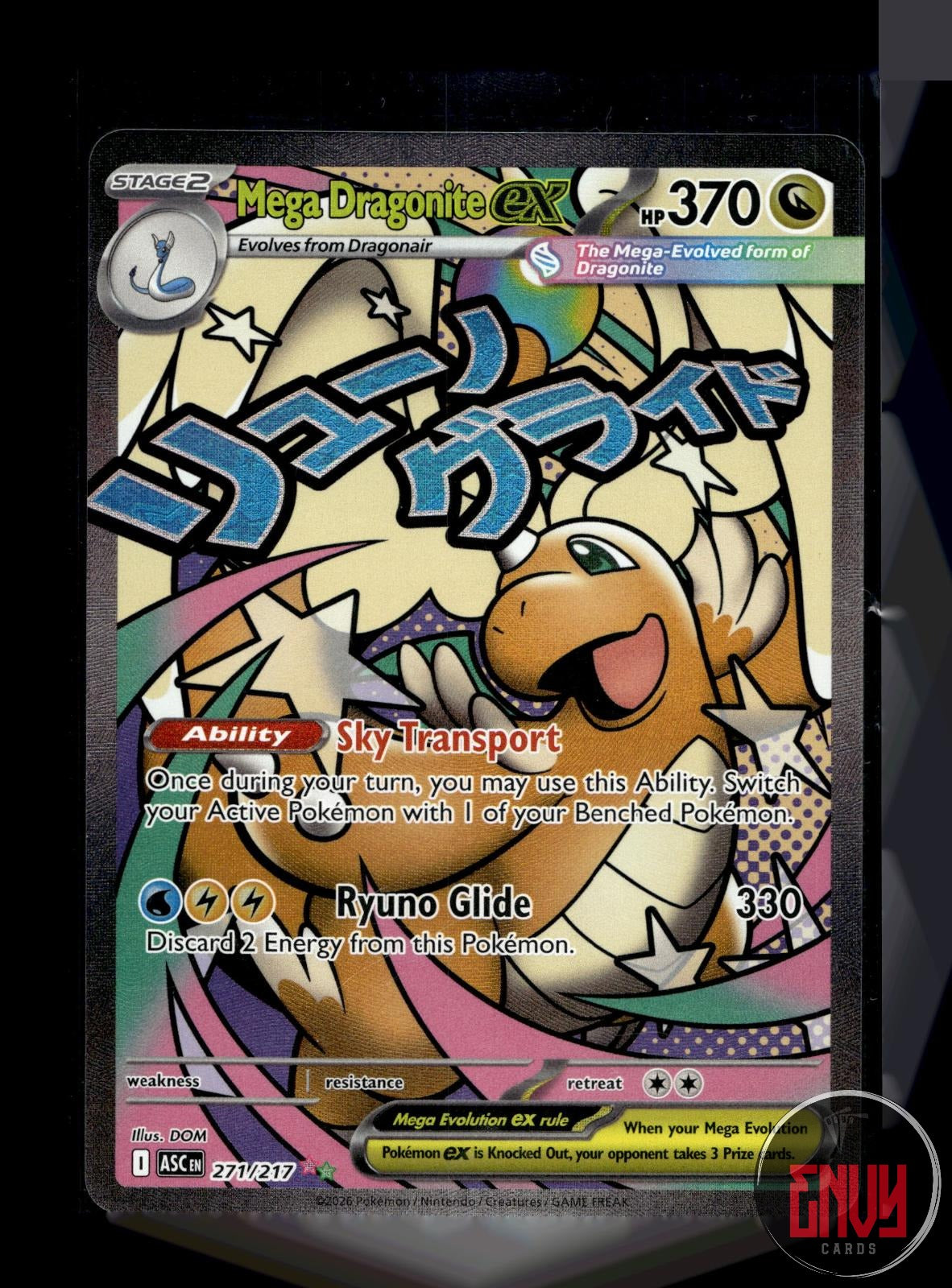 Mega Dragonite ex NM 271/217 Mega Attack Rare Ascended Heroes Pokemon Holo