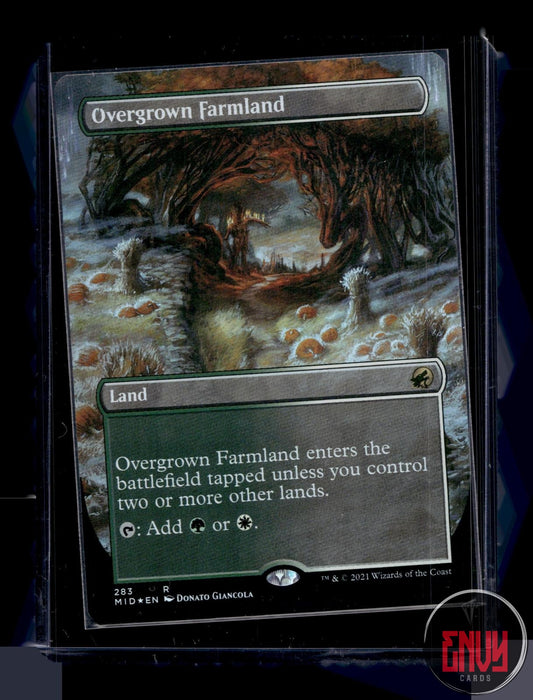Overgrown Farmland (Borderless) NM 283 Innistrad: Midnight Hunt Foil