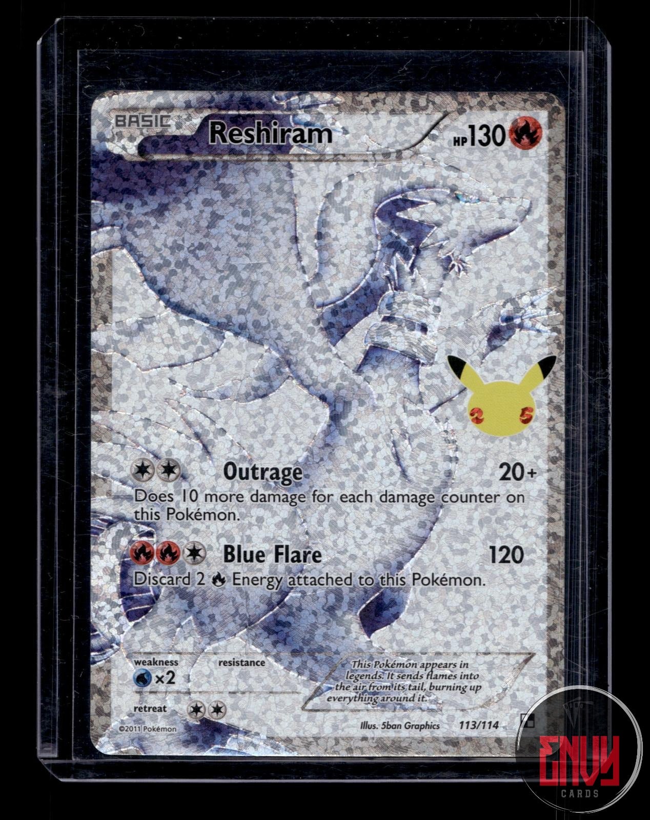 Reshiram NM 113/114 Celebrations: Classic Collection Pokemon Holo