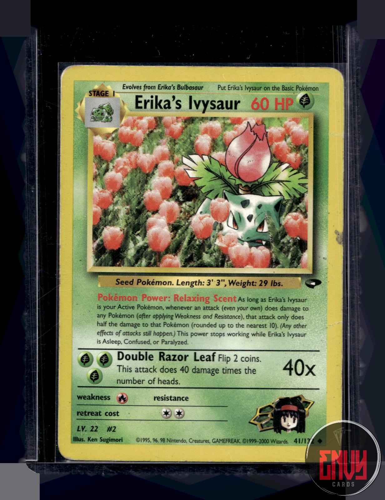 Erika's Ivysaur Damaged 41/132 Uncommon Gym Challenge Pokemon Unlimited
