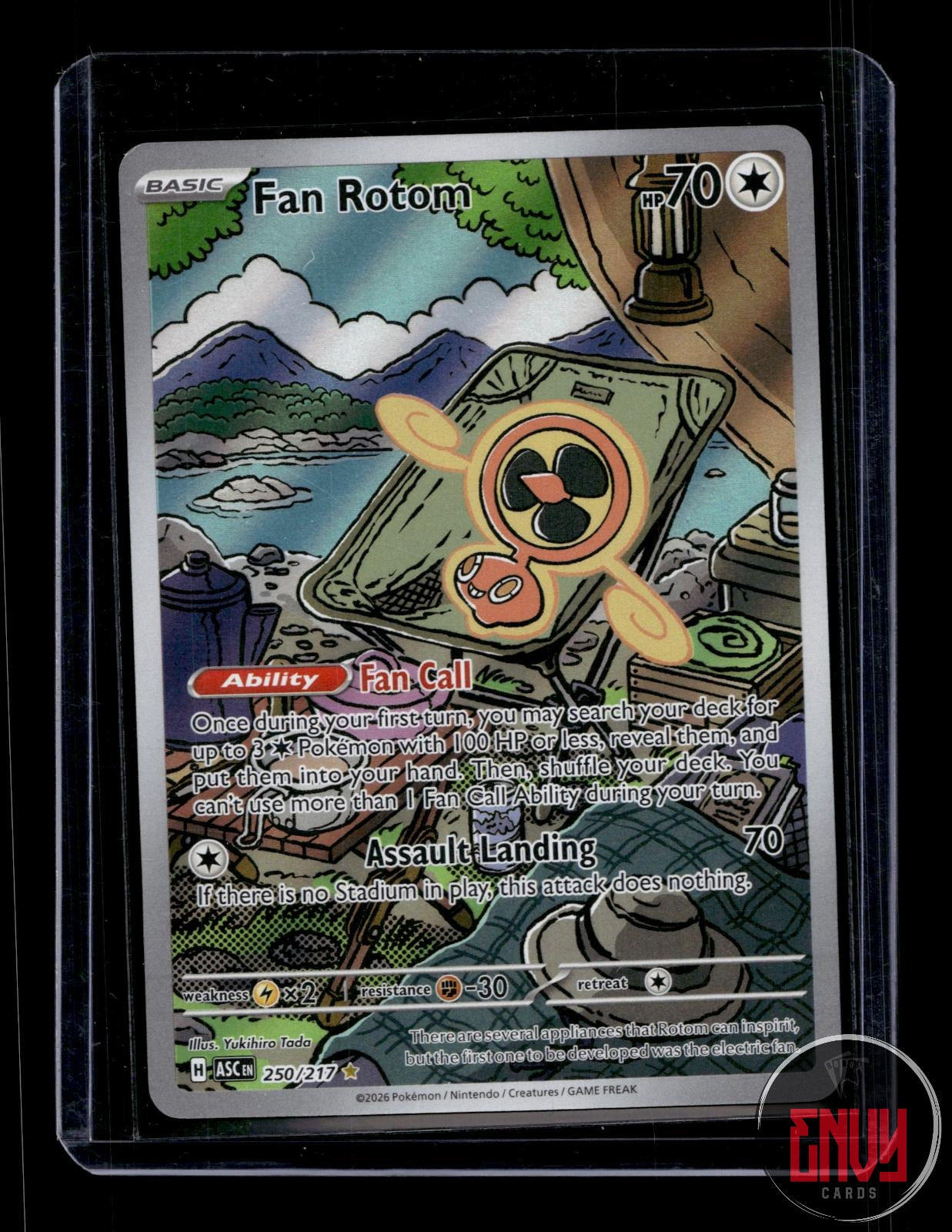 Fan Rotom Near Mint 250/217 Illustration Rare Ascended Heroes Pokemon