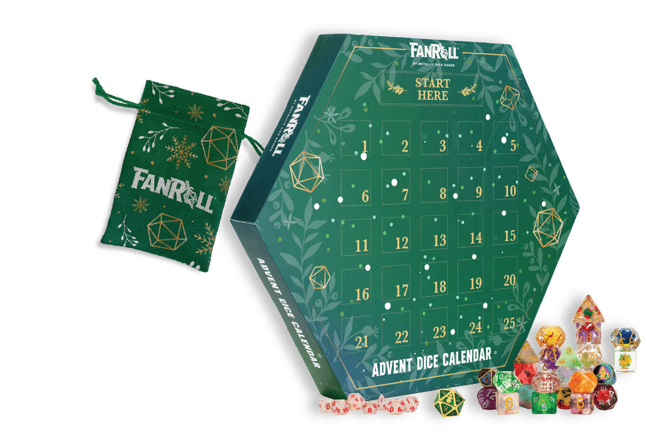 Fanroll Advent Dice Calendar: Holiday Dice 2025