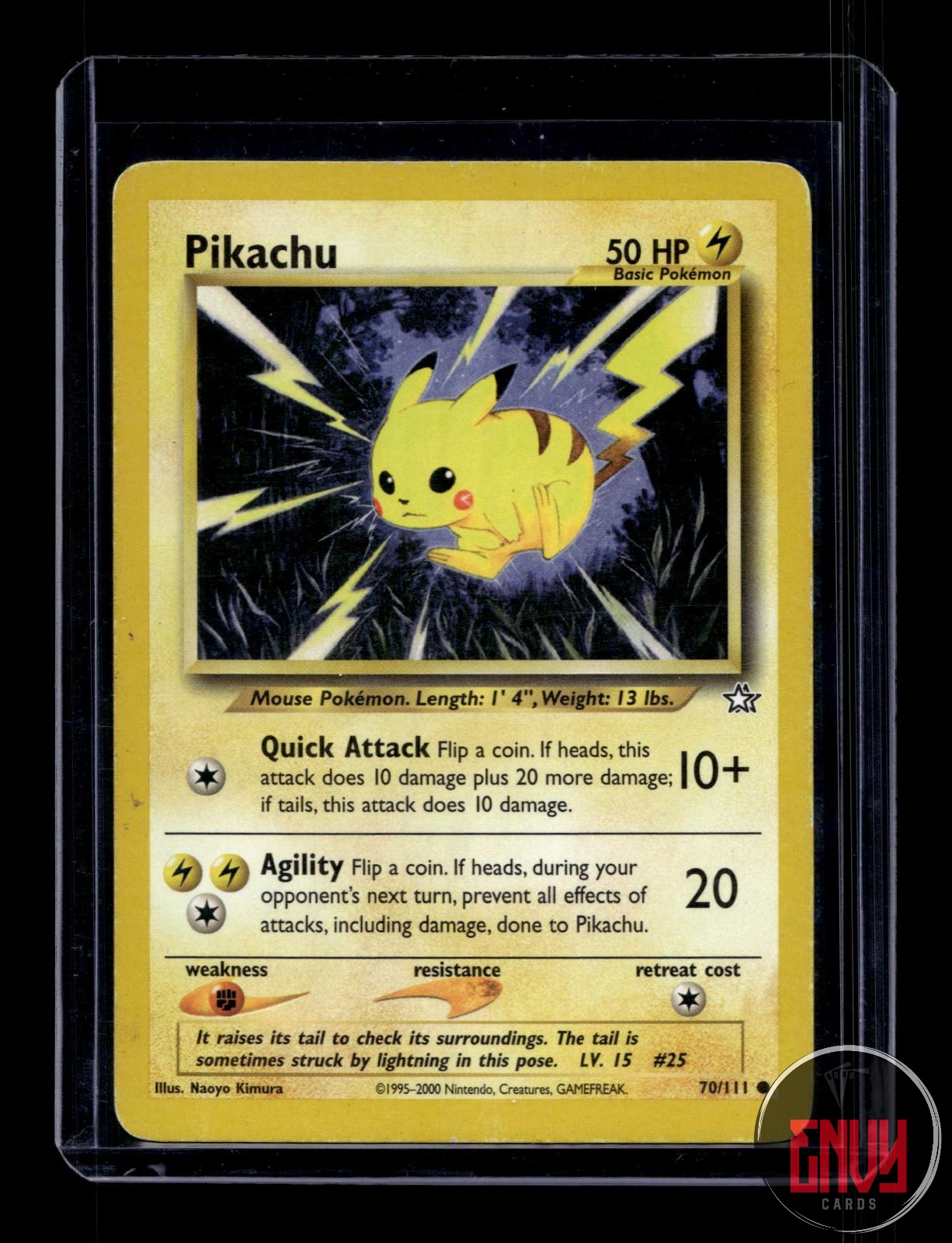 Pikachu Moderately Played 70/111 Common Neo Genesis Pokemon Unlimited
