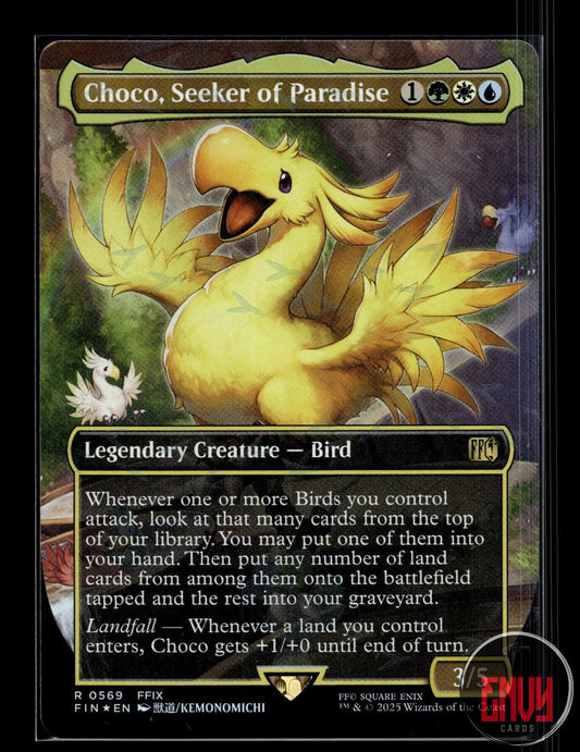 Choco, Seeker of Paradise (Borderless) (Chocobo Track Foil) NM 569 FINAL FANTASY