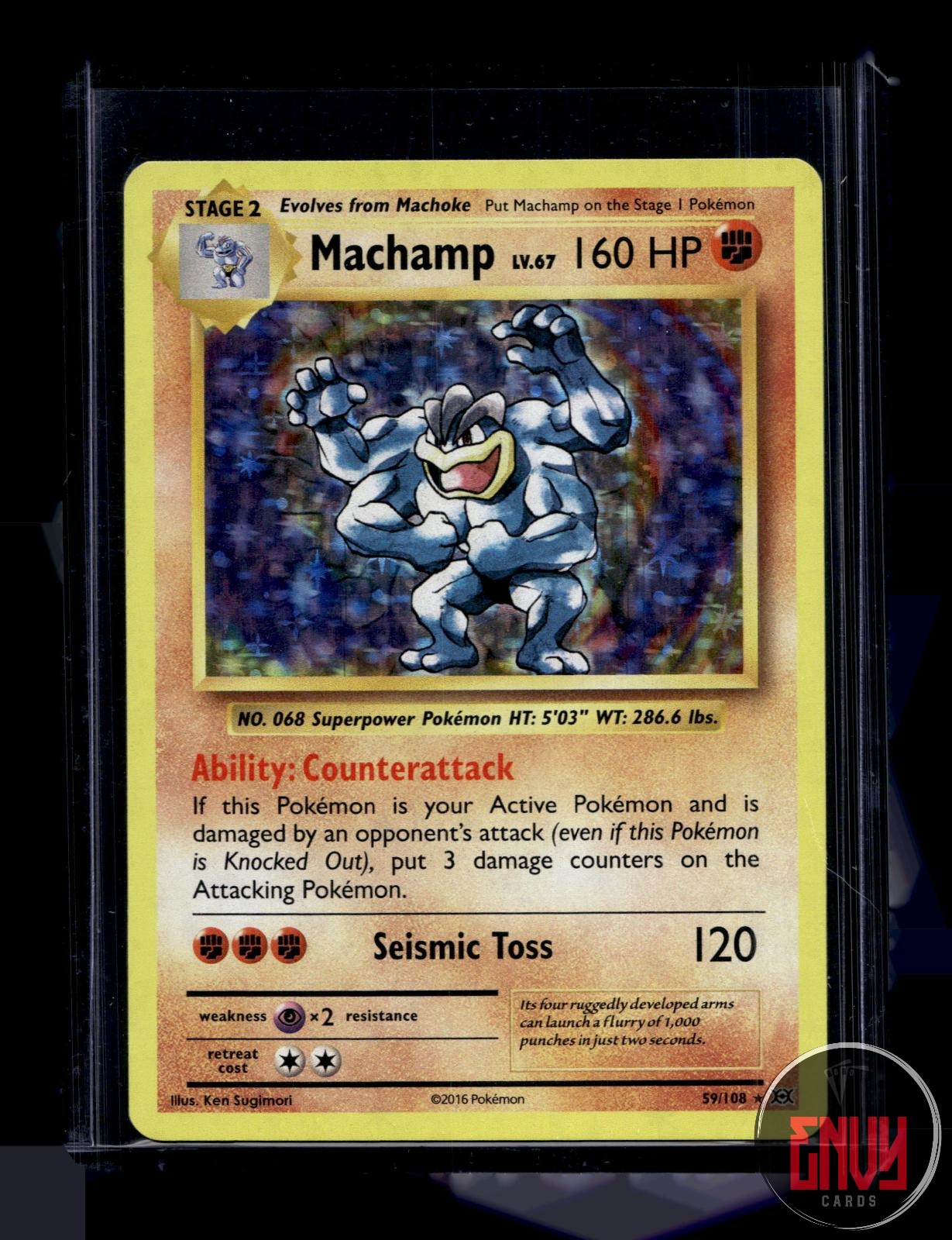 Machamp Near Mint 59/108 Rare Evolutions Pokemon Holo