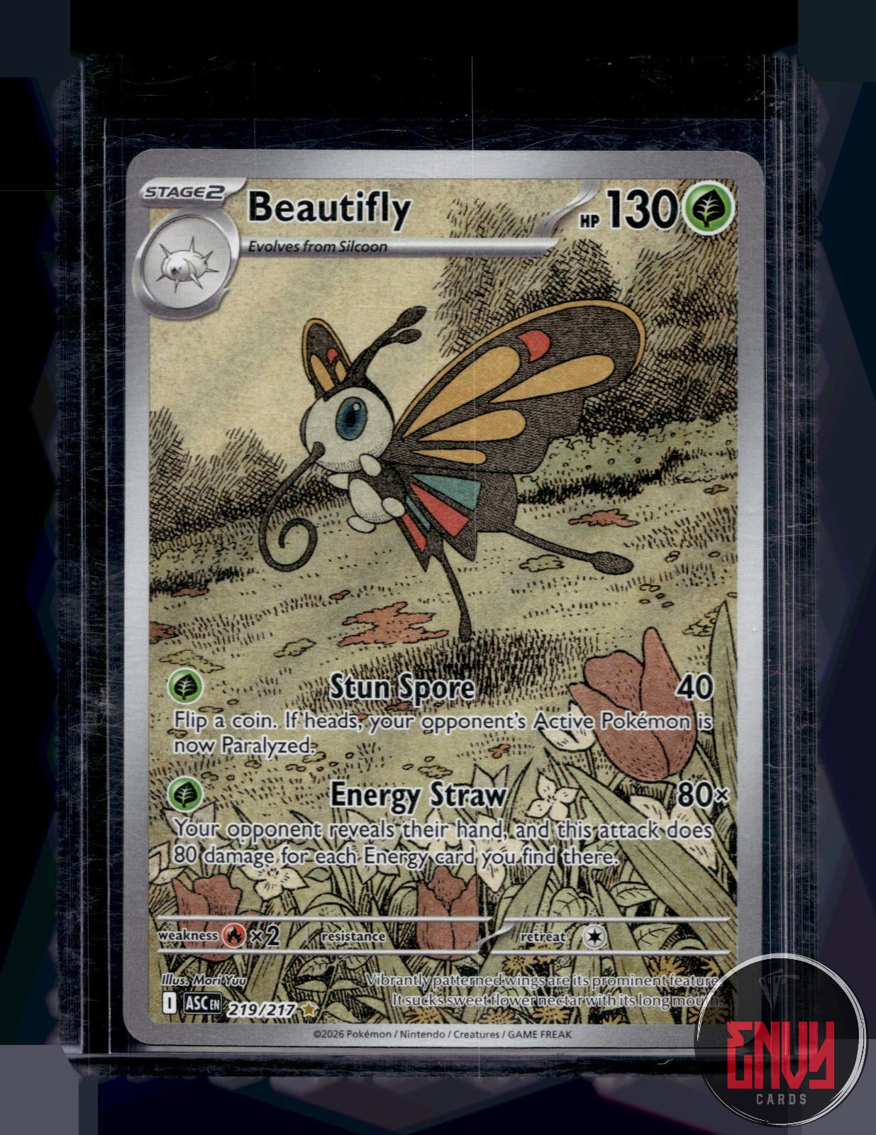 Beautifly Near Mint 219/217 Illustration Rare Ascended Heroes Pokemon