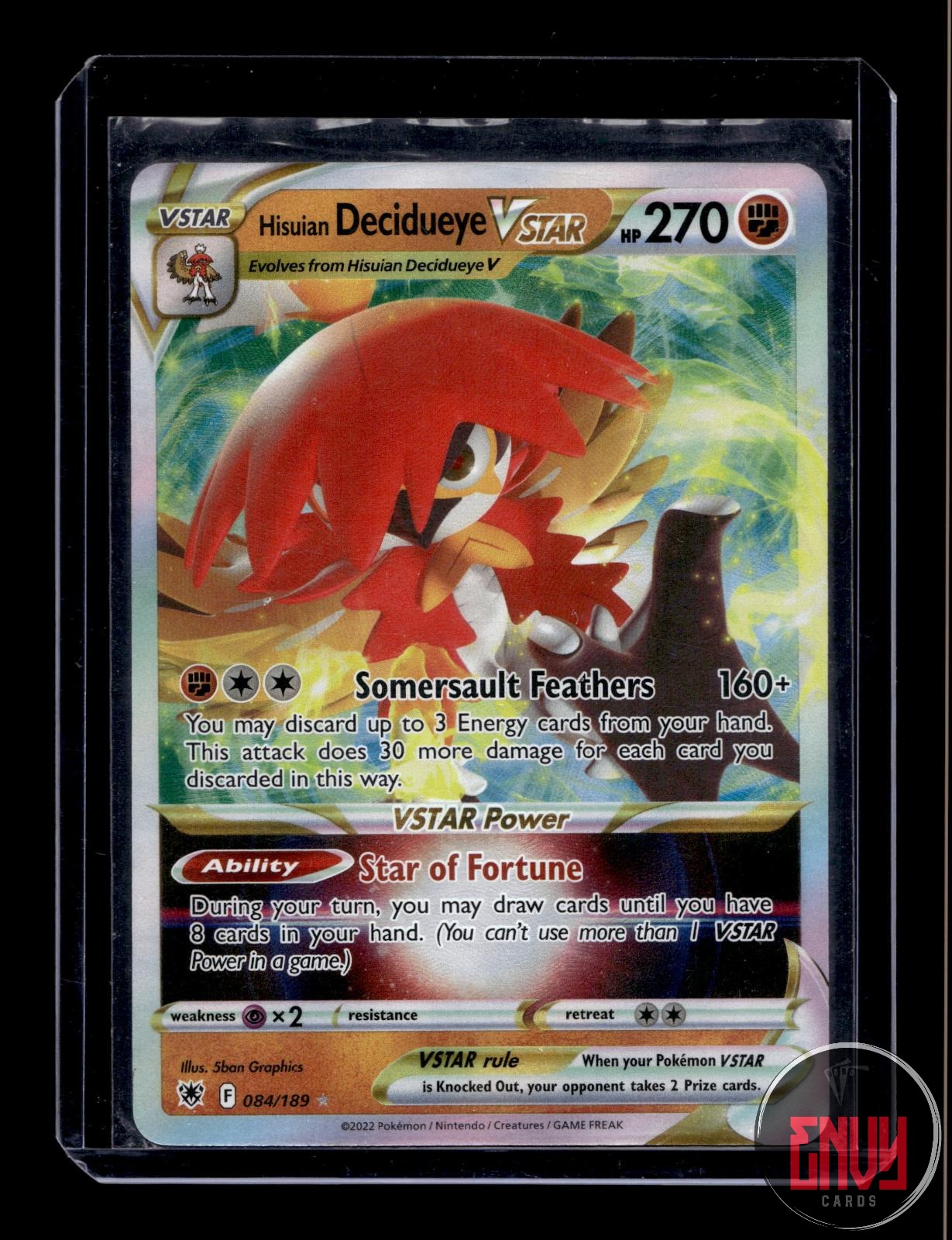 Hisuian Decidueye VSTAR LP 084/189 VSTAR Rare Astral Radiance Pokemon