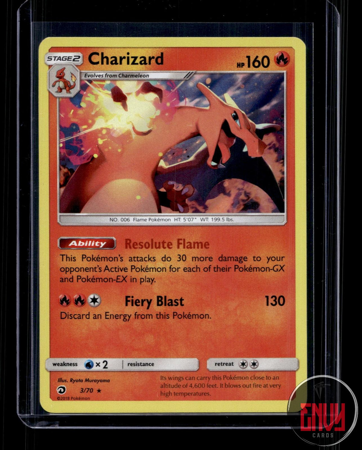 Charizard Lightly Played 3/70 Rare Dragon Majesty Pokemon Holo