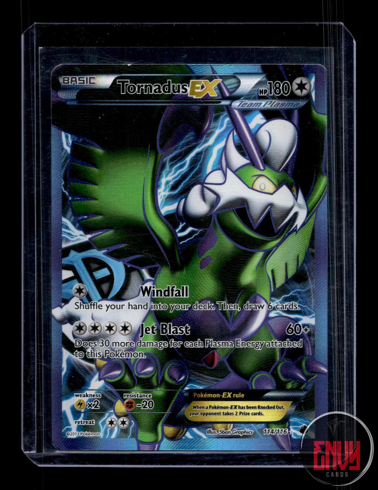 Tornadus EX Moderately Played 114/116 Ultra Rare Plasma Freeze Pokemon