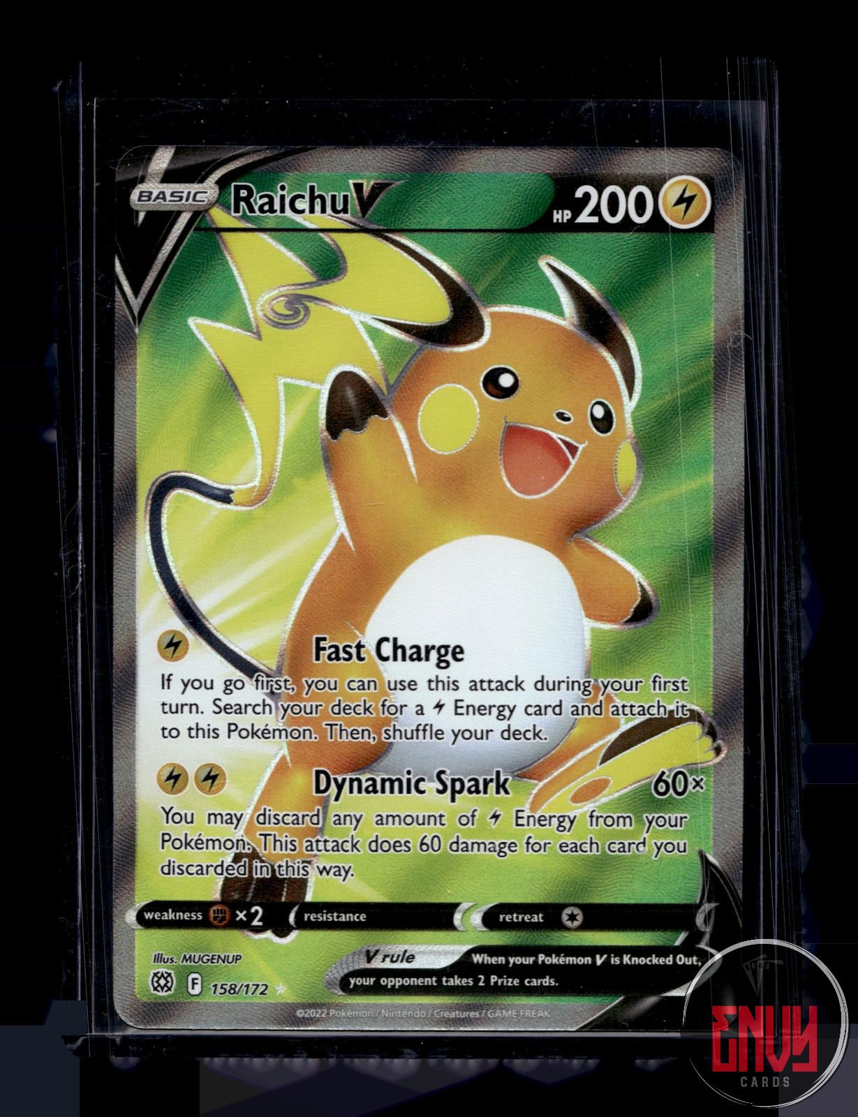 Raichu V Near Mint 158/172 Ultra Rare Brilliant Stars Pokemon Holo