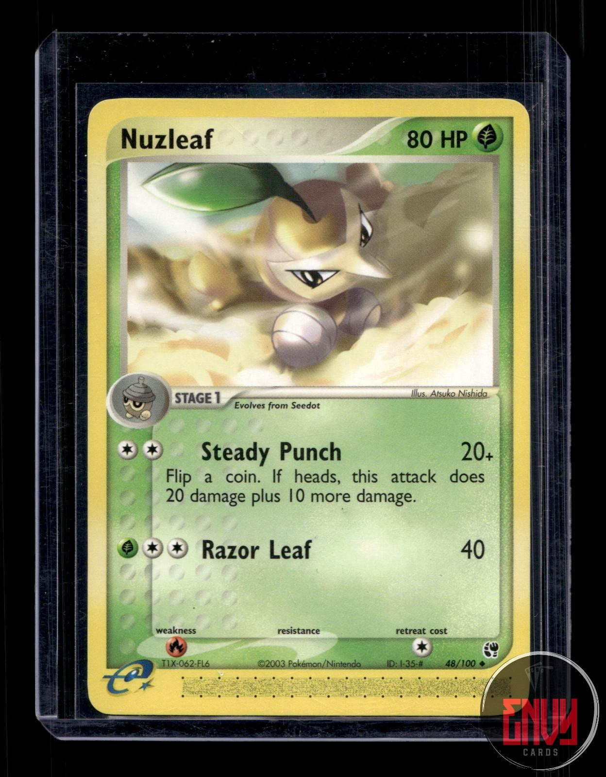 Nuzleaf Lightly Played 48/100 Uncommon Sandstorm Pokemon