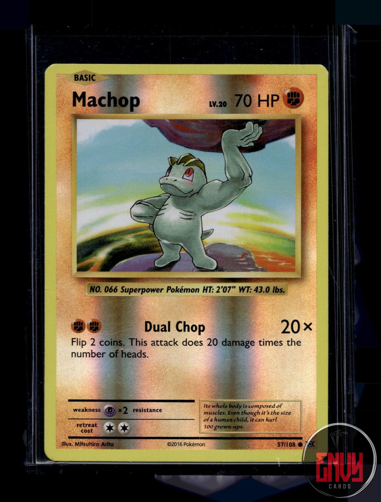 Machop Near Mint 57/108 Common Evolutions Pokemon Reverse Holo