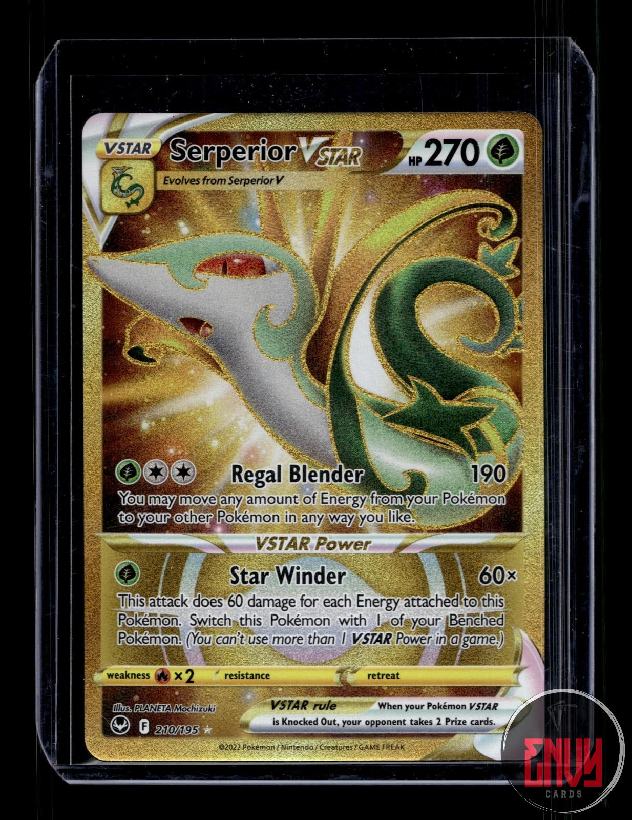 Serperior VSTAR Near Mint 210/195 Secret Rare Silver Tempest Pokemon Holo