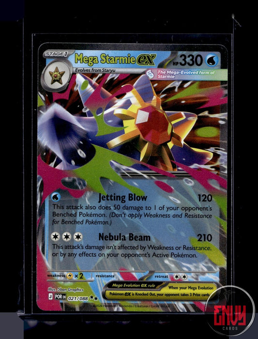 Mega Starmie ex Near Mint 021/088 Double Rare Perfect Order Pokemon