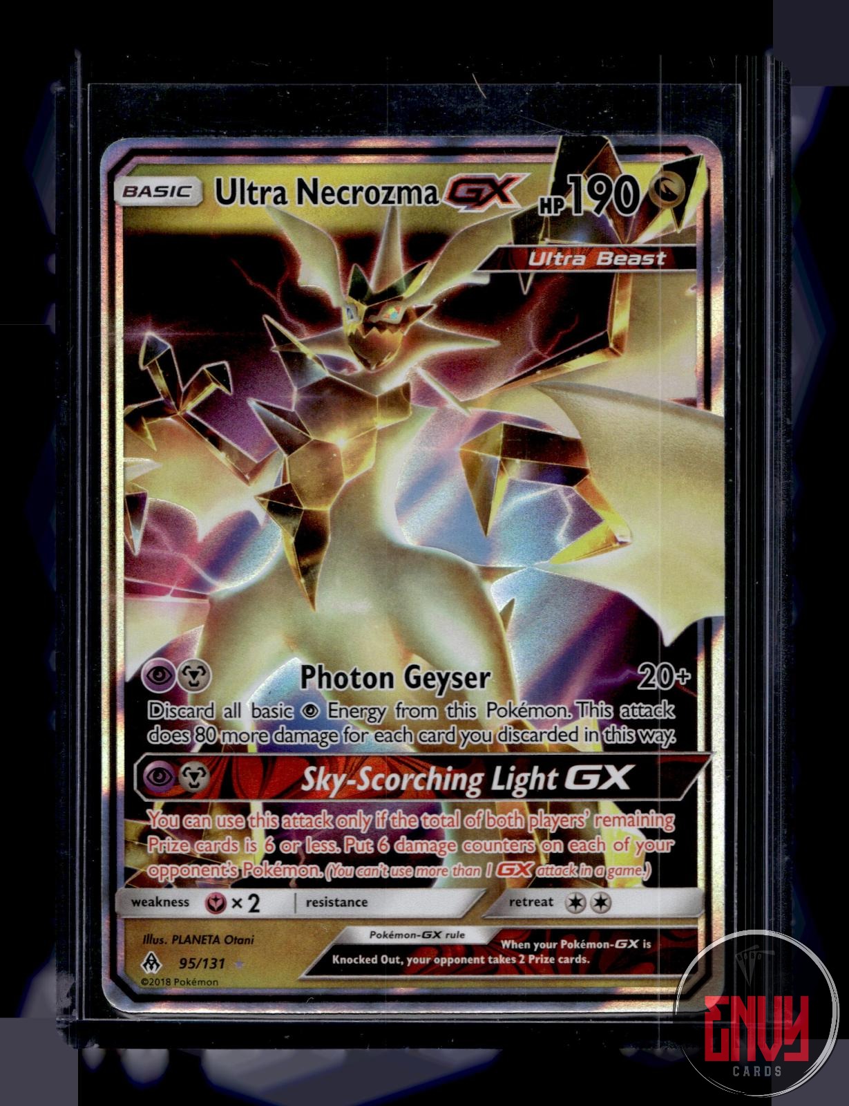 Ultra Necrozma GX Near Mint 95/131 GX Rare Forbidden Light Pokemon Holo