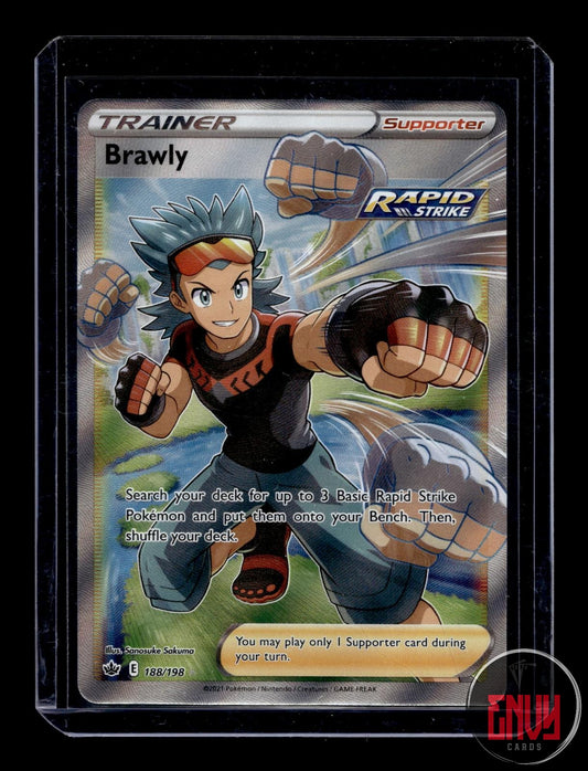 Brawly Lightly Played 188/198 Ultra Rare Chilling Reign Pokemon