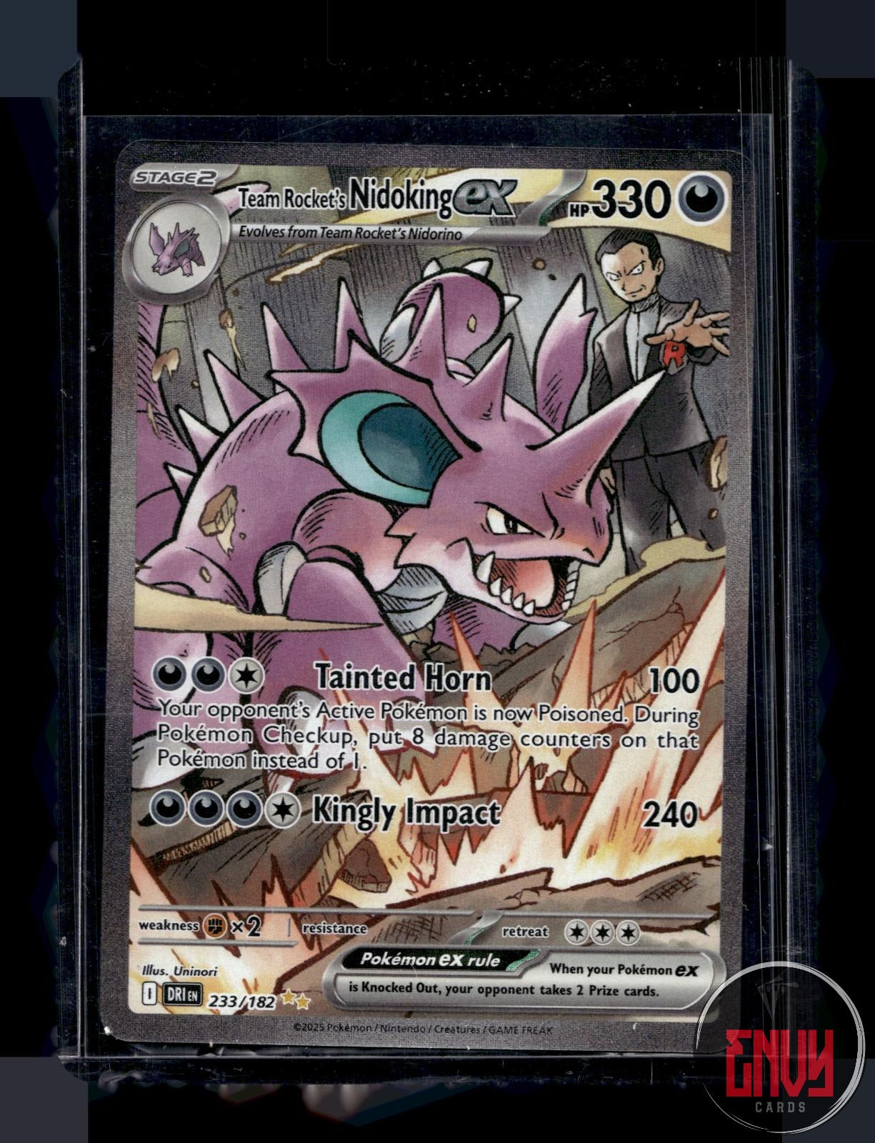 Team Rocket's Nidoking ex NM 233/182 Destined Rivals Pokemon Holo