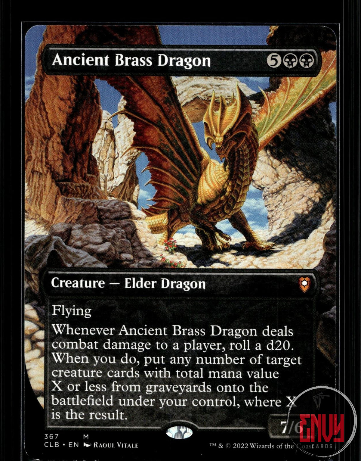 Ancient Brass Dragon (Borderless) NM 367 Commander Legends:CLB