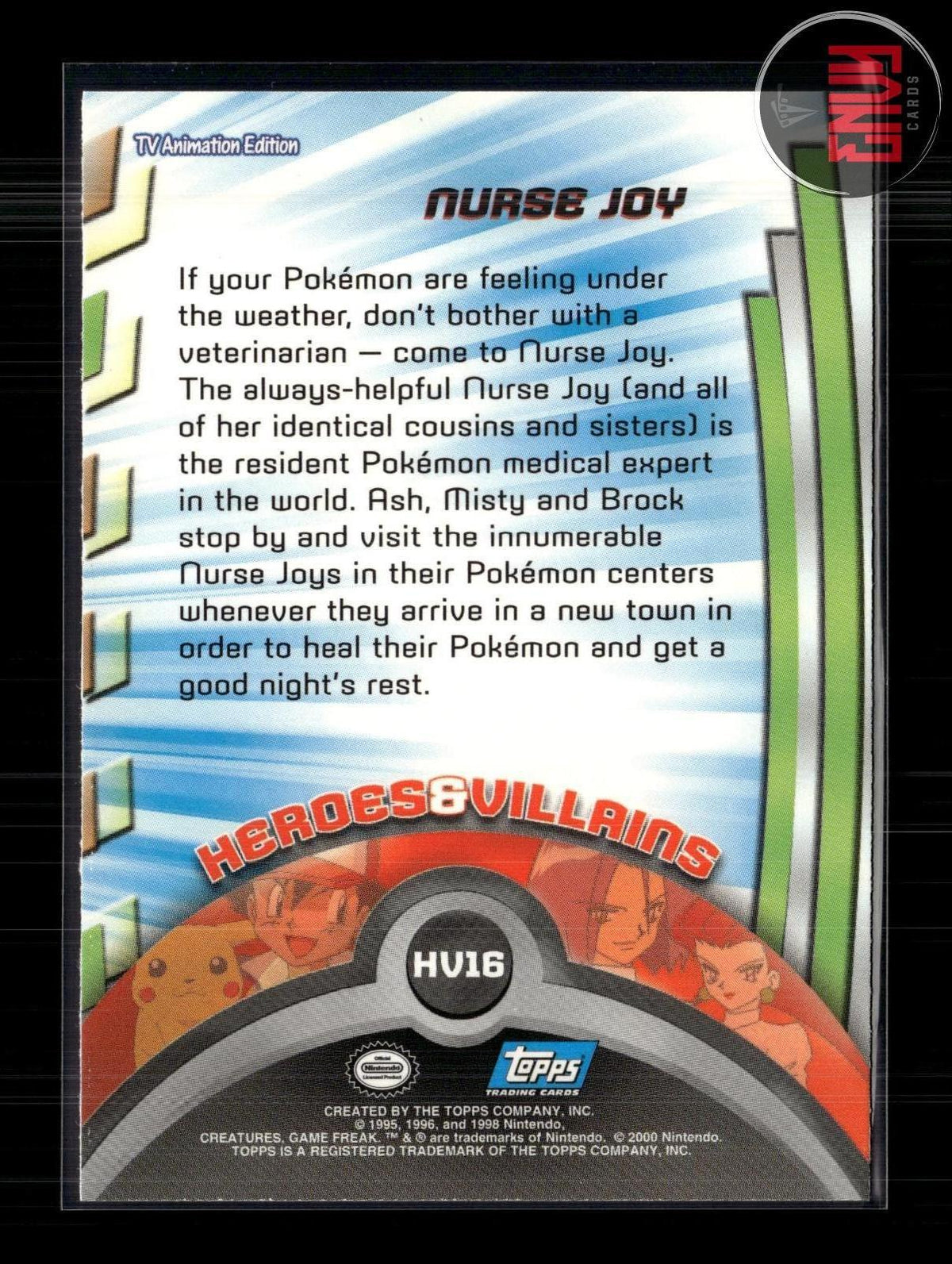 Nurse Joy LP #35 Topps Johto Trading Cards Series 3 Pokemon
