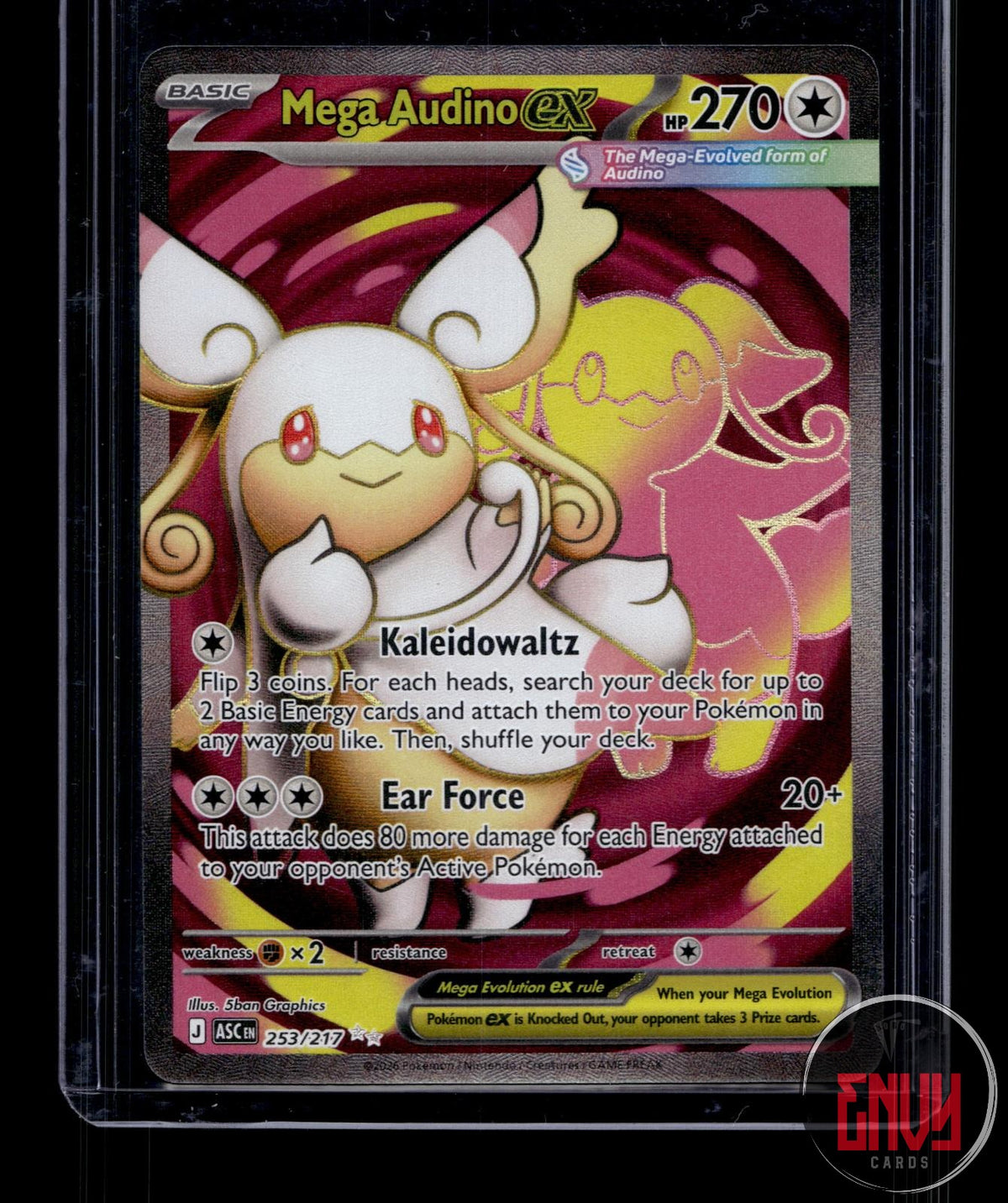 Mega Audino ex NM 253/217 UR Ascended Heroes Pokemon Holo