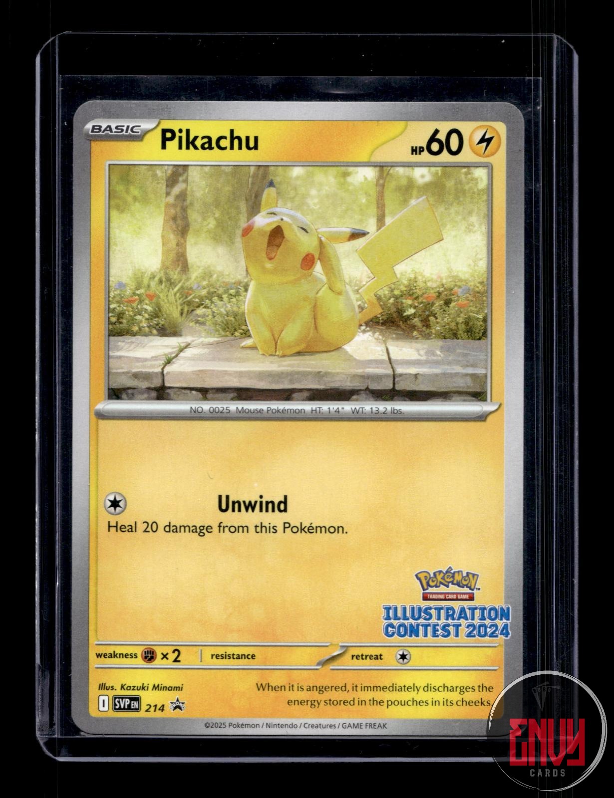 Pikachu (Illustration Contest 2024) NM 214 Promo Scarlet & Violet Promo Pokemon