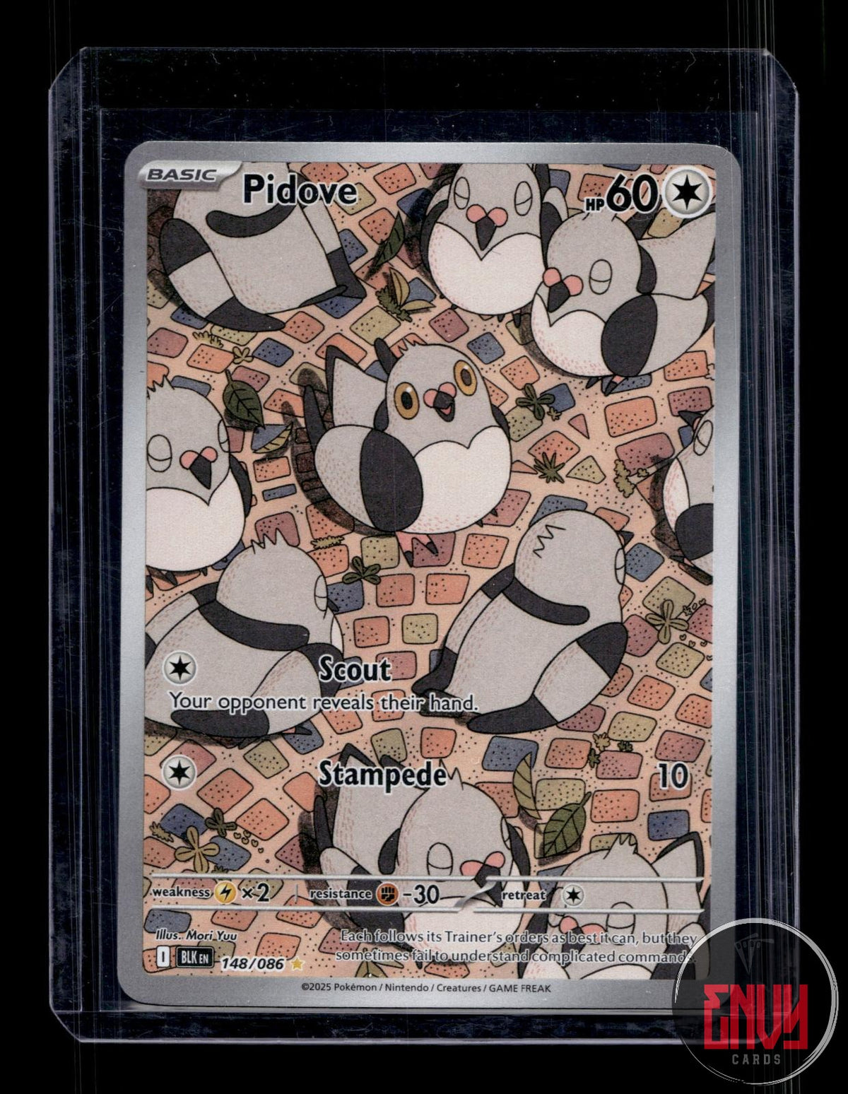 Pidove NM 148/086 IR Black Bolt Pokemon Holo