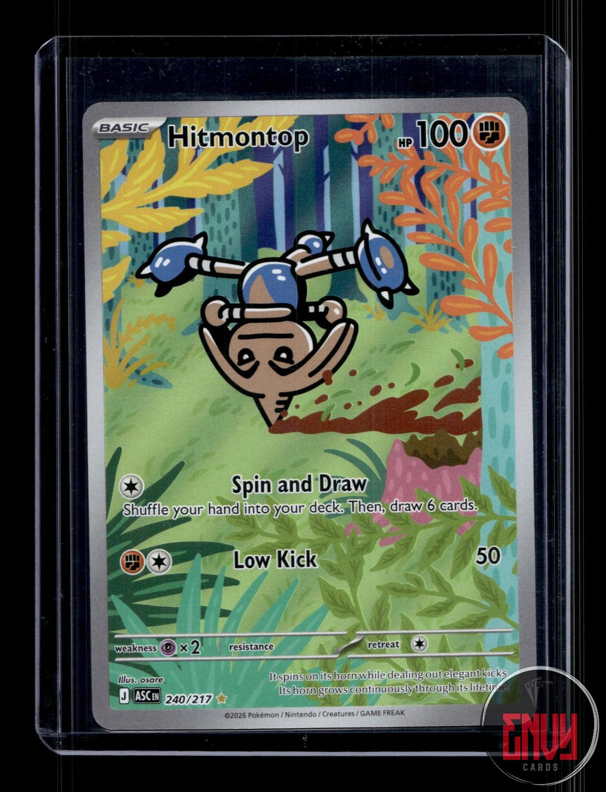 Hitmontop NM 240/217 IR Ascended Heroes Pokemon Holo