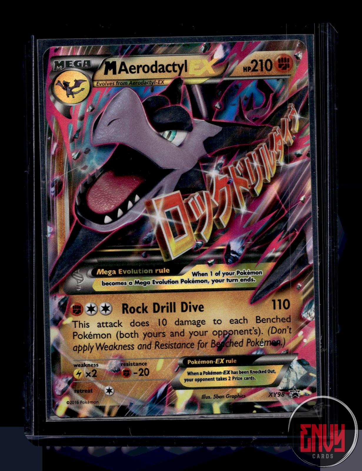 M Aerodactyl EX Damaged XY98 Promo XY Promo Pokemon Holo