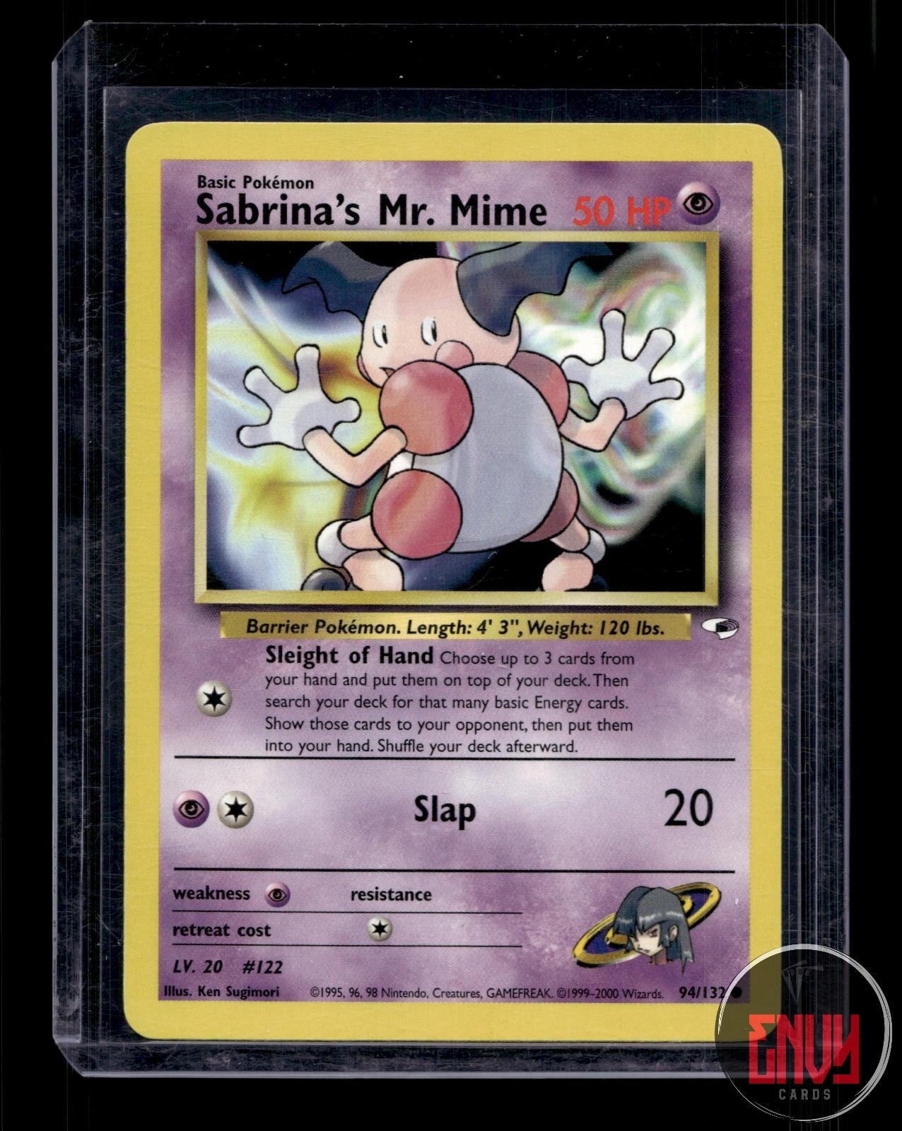 Sabrina's Mr. Mime Lightly Played 94/132 Common Gym Heroes Pokemon Unlimited
