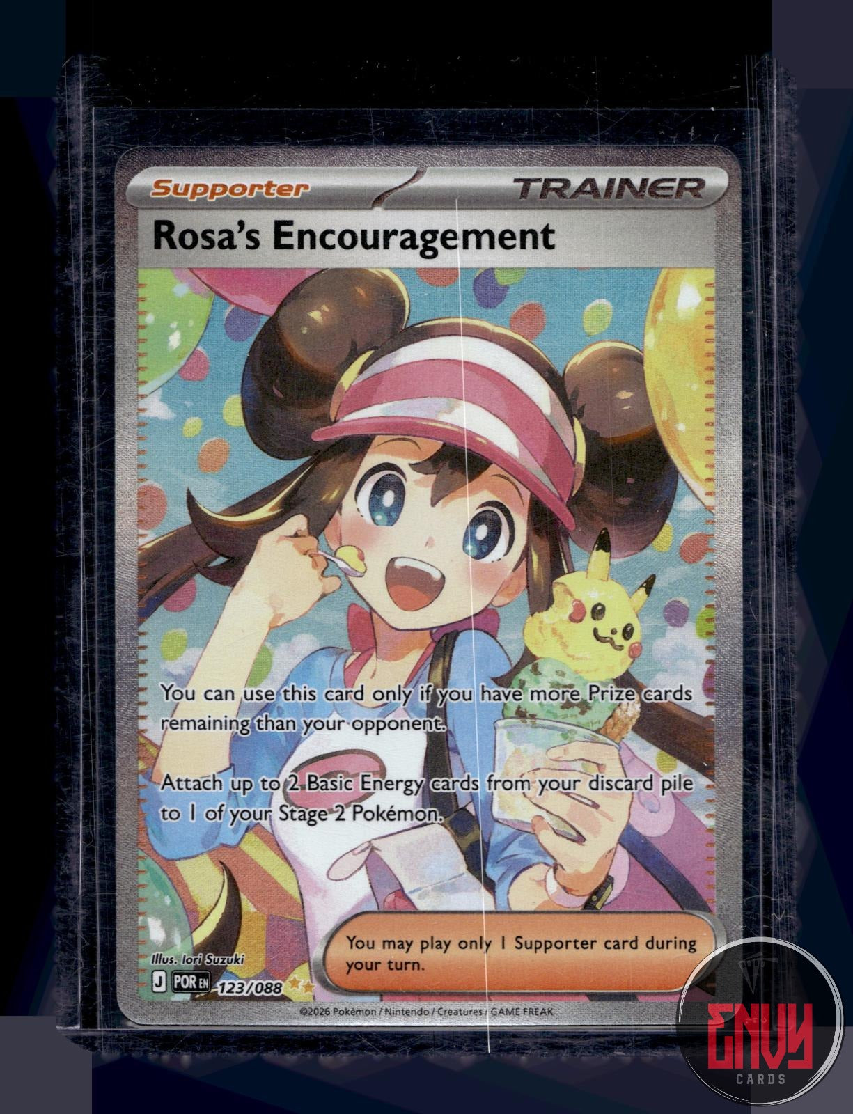 Rosa's Encouragement NM 123/088 Special Illustration Rare Perfect Order Pokemon