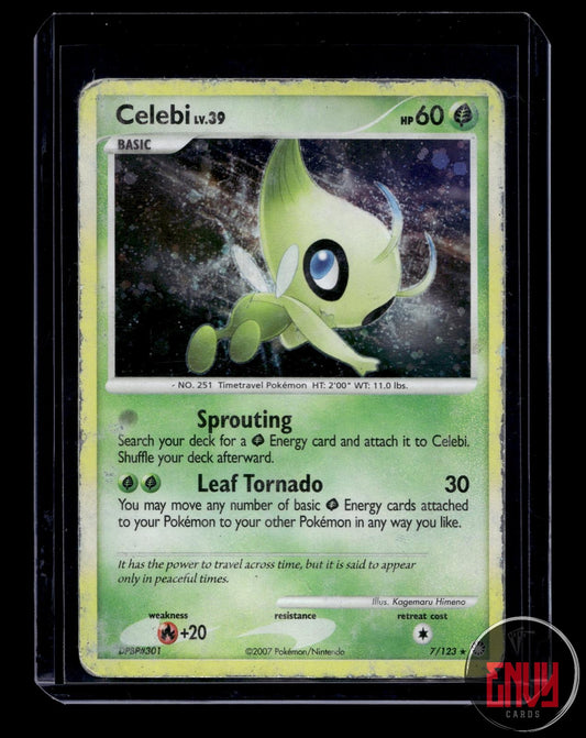 Celebi Damaged 7/123 Rare Mysterious Treasures Pokemon Holo
