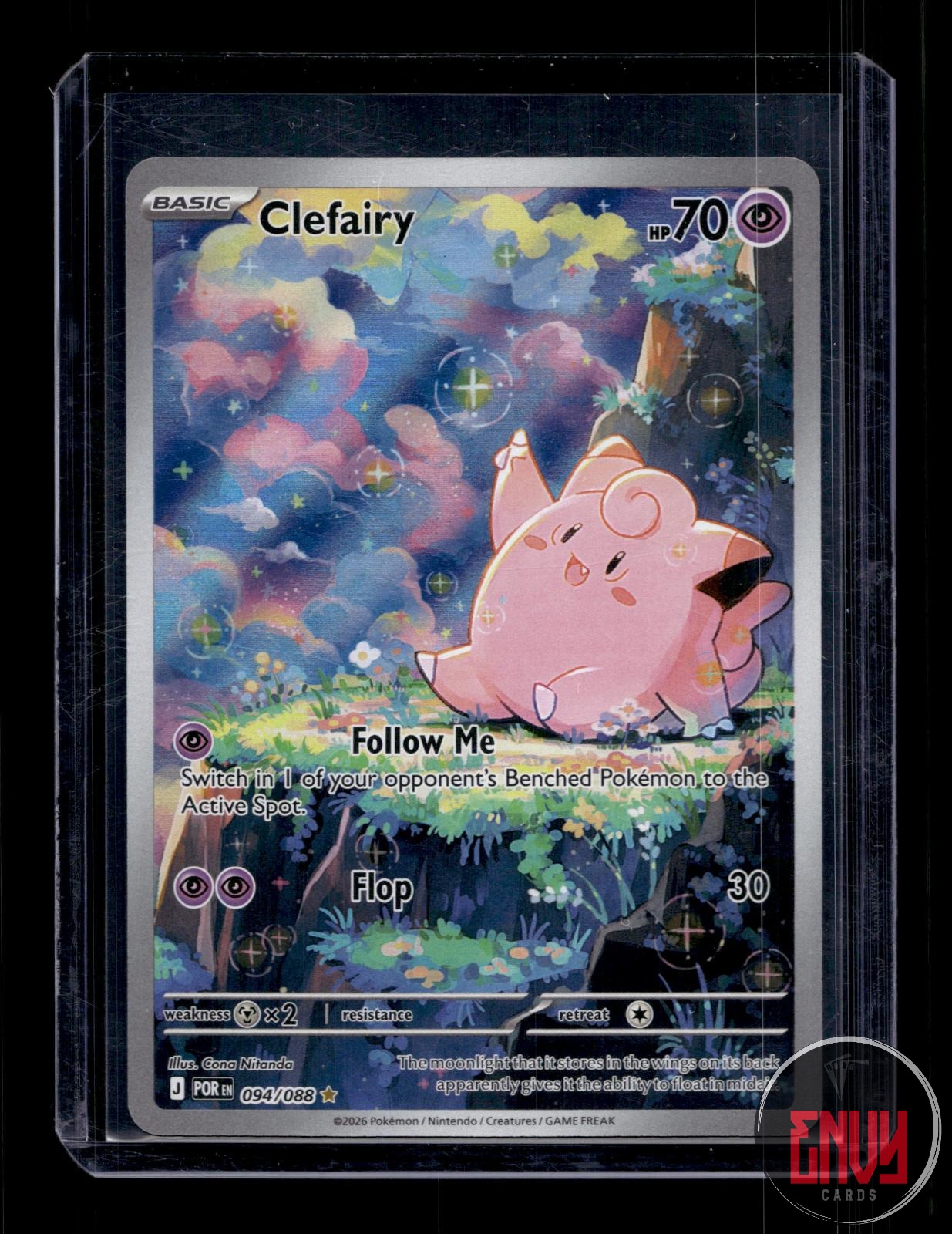 Clefairy Near Mint 094/088 Illustration Rare Perfect Order Pokemon Holo