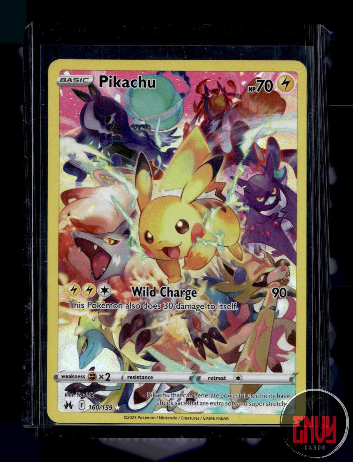 Pikachu NM 160/159 SEC Crown Zenith Pokemon Holo