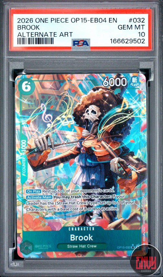 Brook 032 Alternate Art One Piece PSA 10 Gem Mint