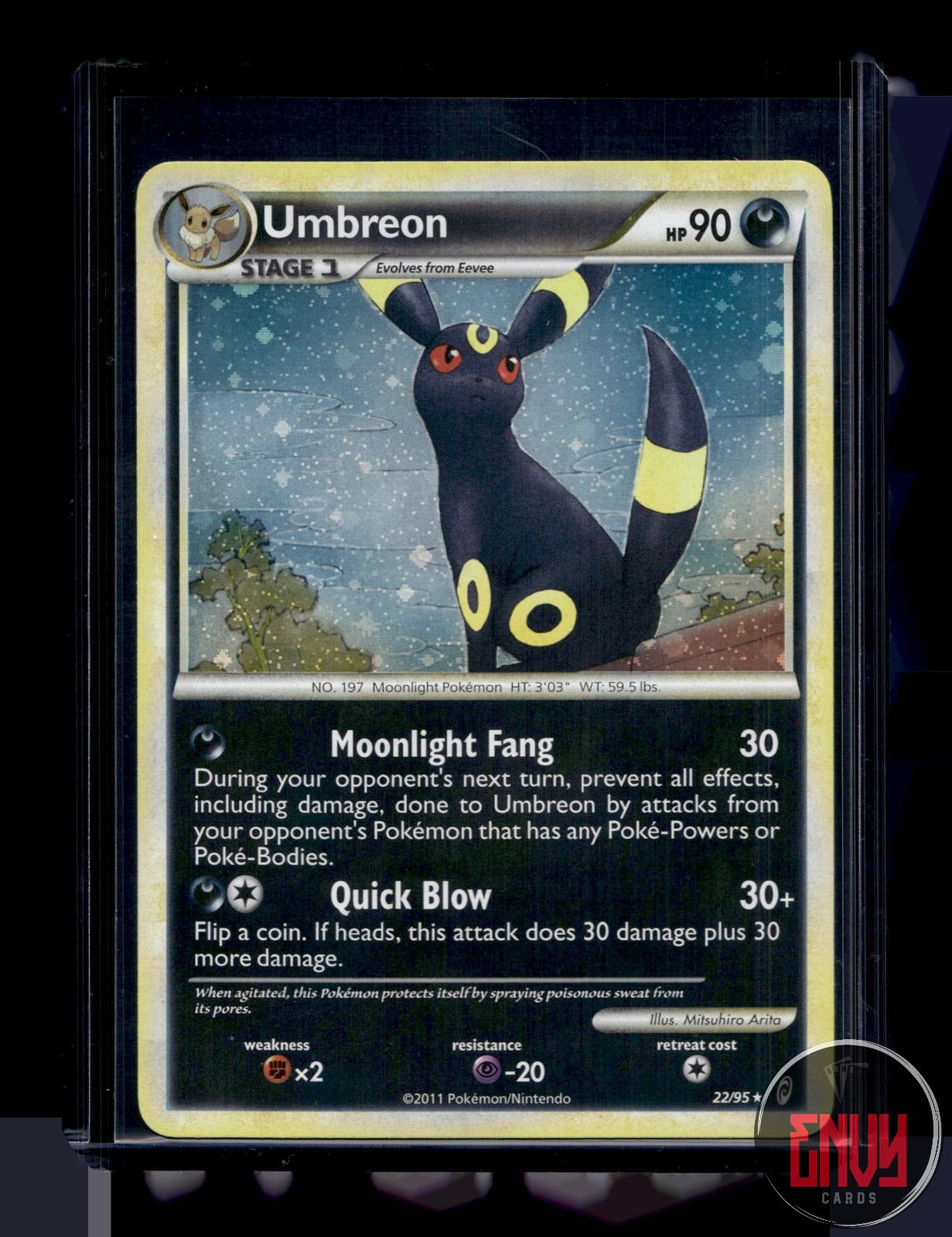 Umbreon Lightly Played 22/95 Rare Call of Legends Pokemon Holo