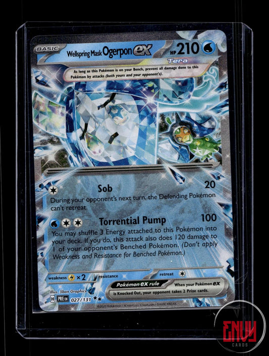 Wellspring Mask Ogerpon ex NM 027/131 Double Rare Prismatic Evolutions Pokemon