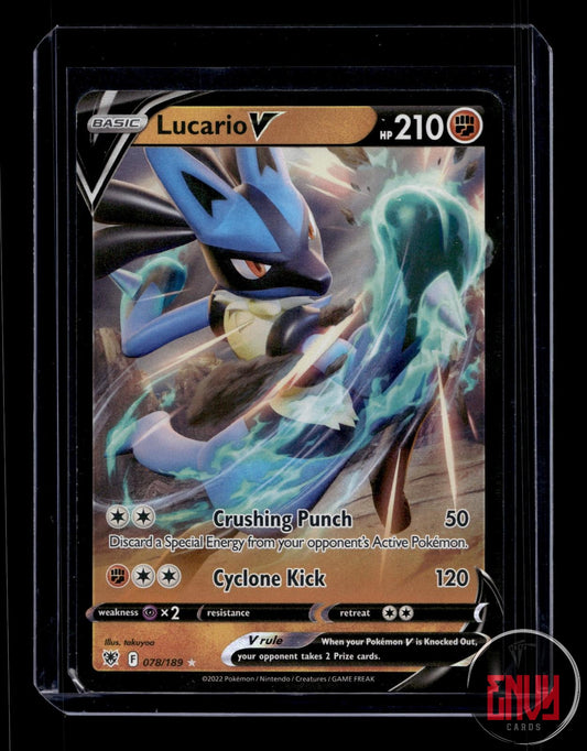 Lucario V Near Mint 078/189 V Rare Astral Radiance Pokemon
