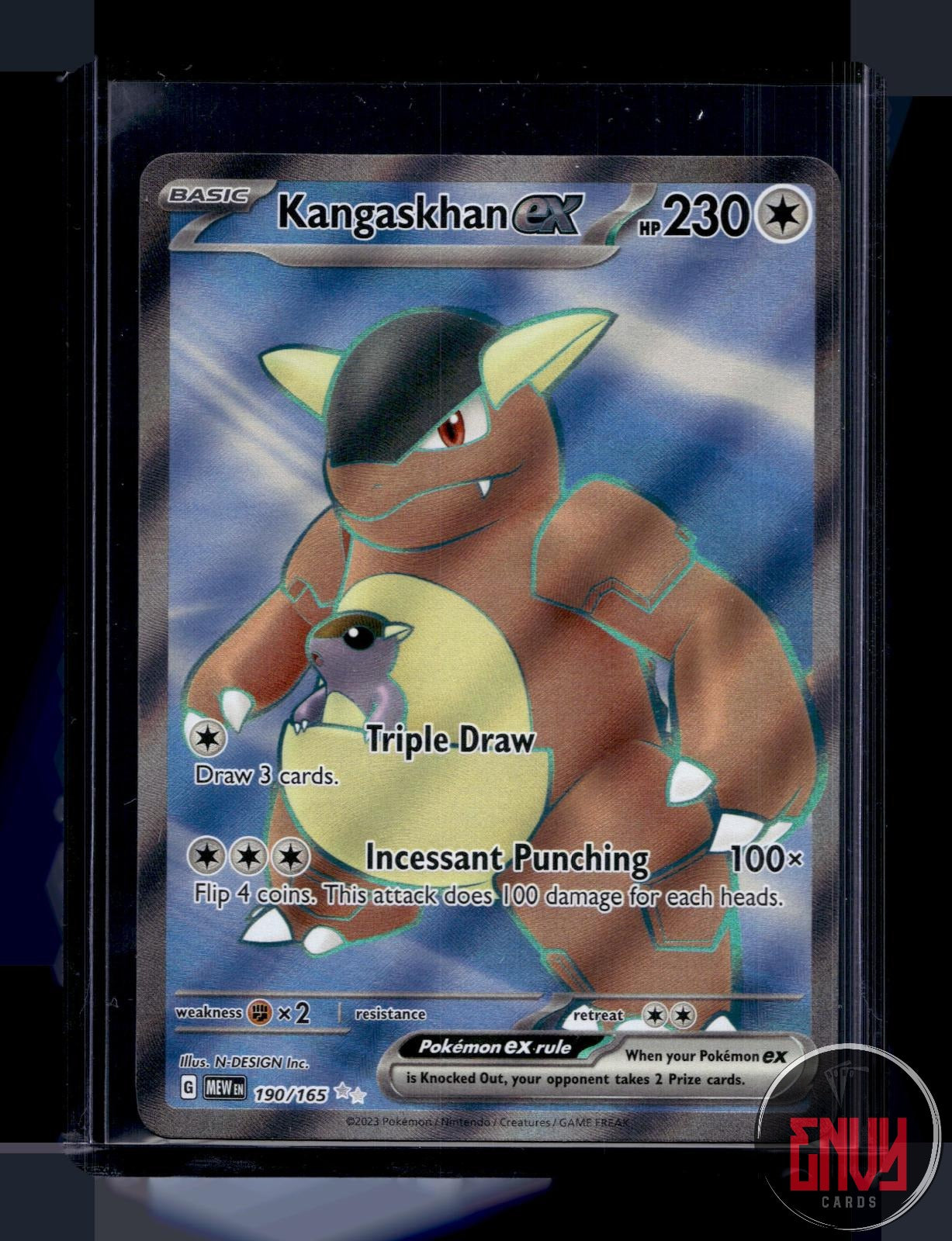Kangaskhan ex Near Mint 190/165 Ultra Rare 151 Pokemon Holo