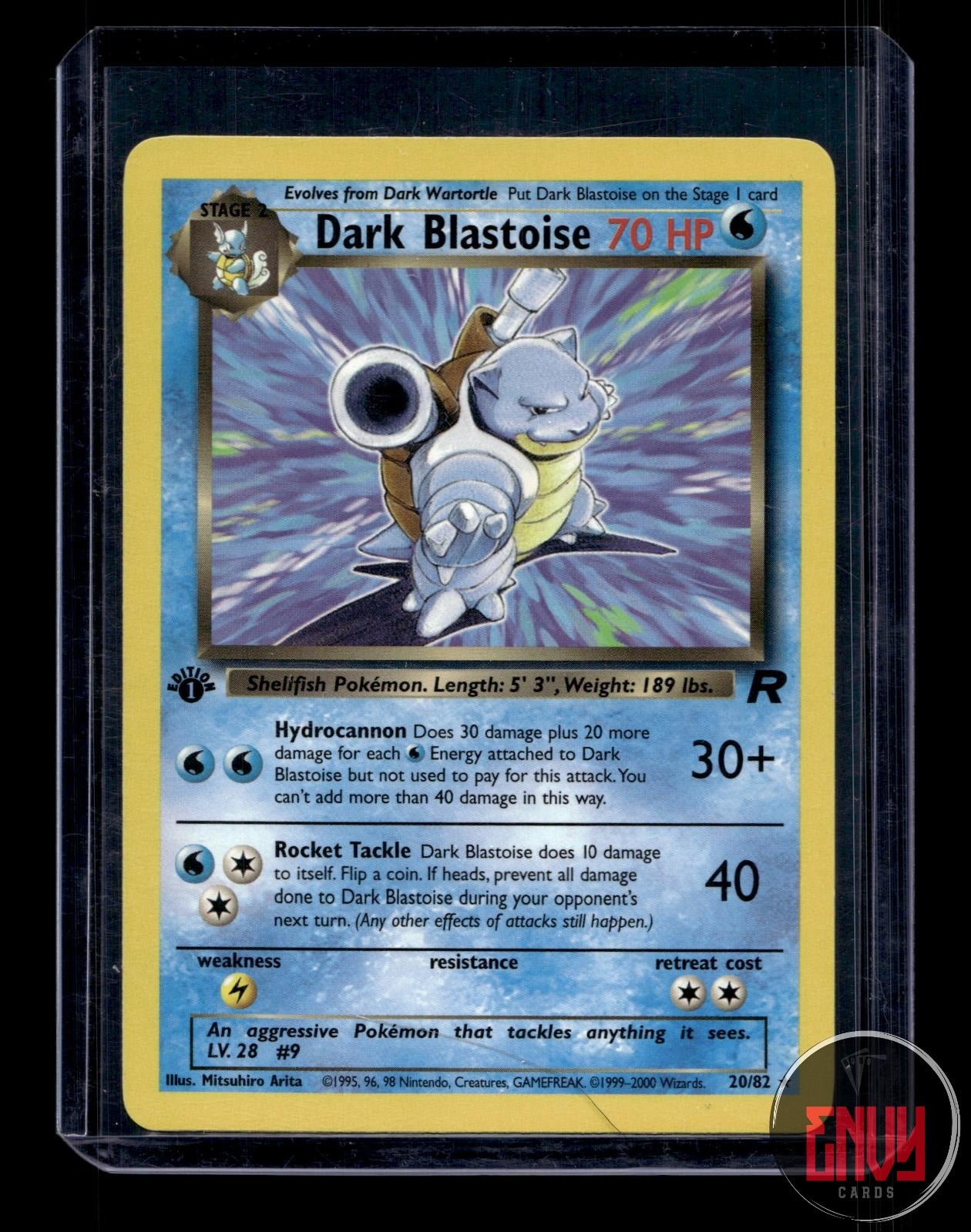 Dark Blastoise Lightly Played 20/82 Rare Team Rocket Pokemon 1st Edition