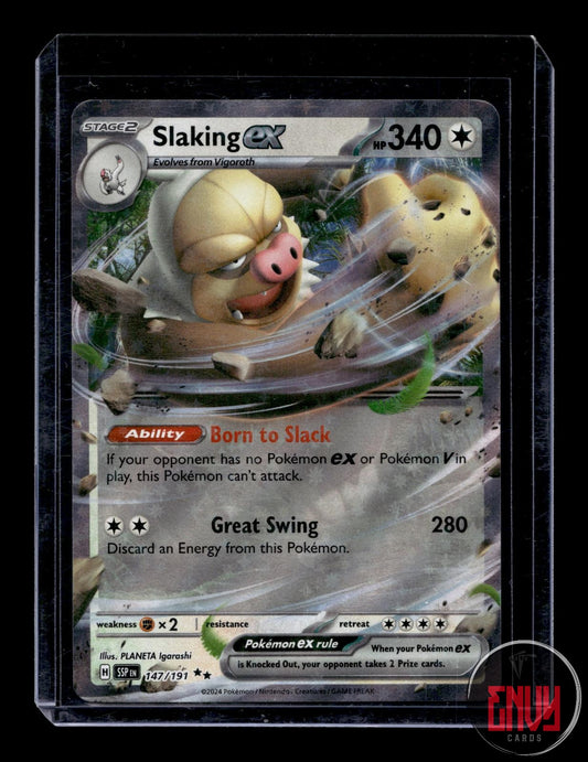 Slaking ex Near Mint 147/191 Double Rare Surging Sparks Pokemon