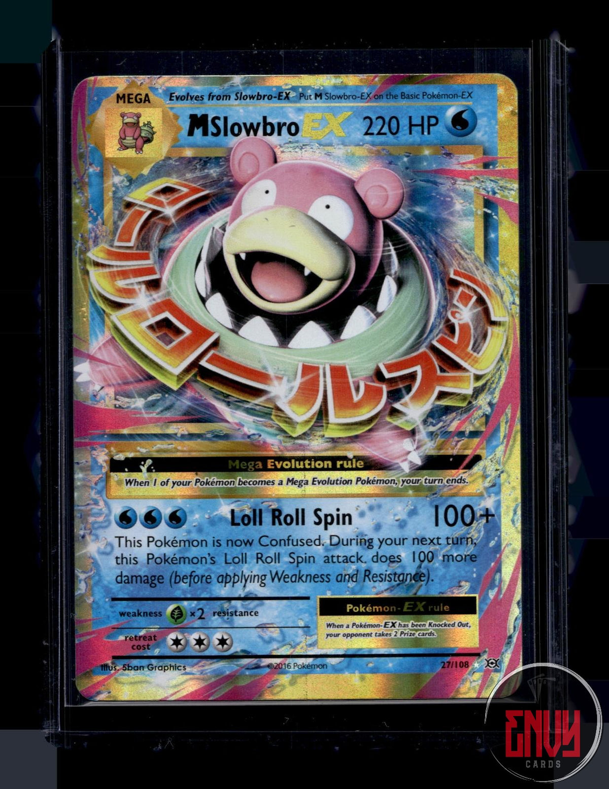 M Slowbro EX Lightly Played 27/108 EX Rare Evolutions Pokemon Holo